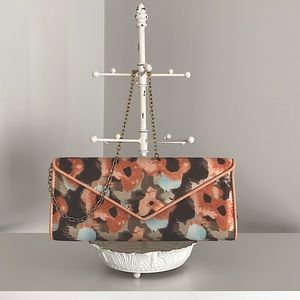 Aldo Multi-colored Clutch w/Gold Chain